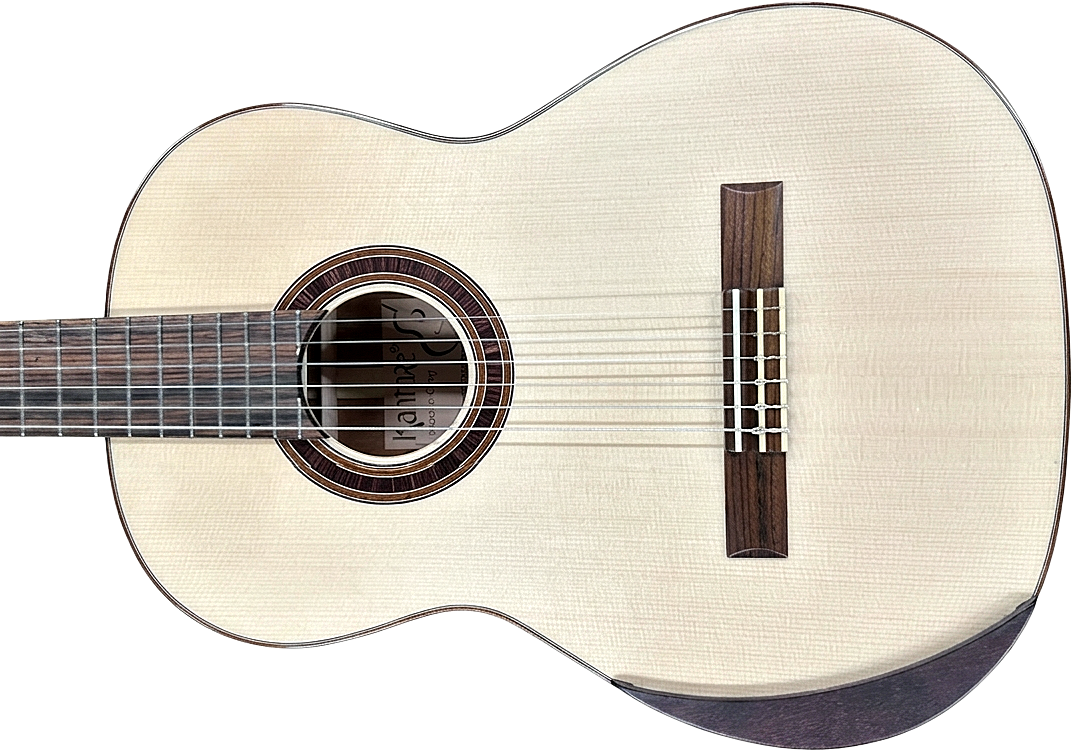 Specially thicknessed spruce top and rosette